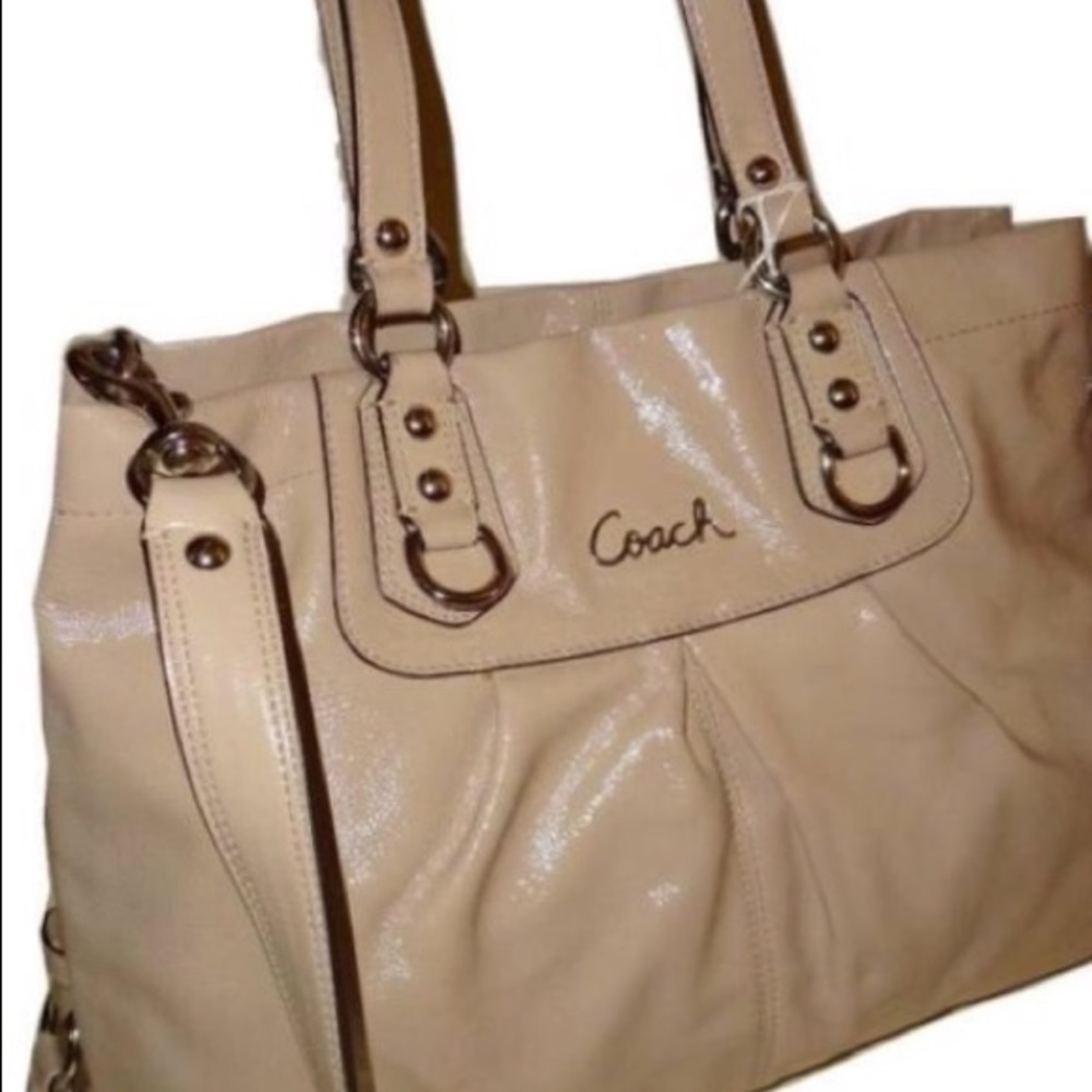 Coach handbag. Never used! Putty patent leather